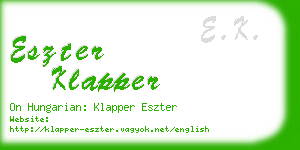 eszter klapper business card